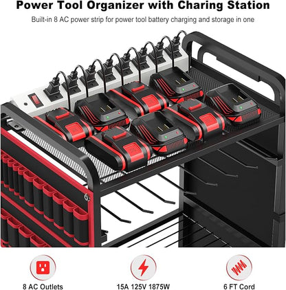 JUNNUJ Large Power Tool Organizer Cart - Image 5