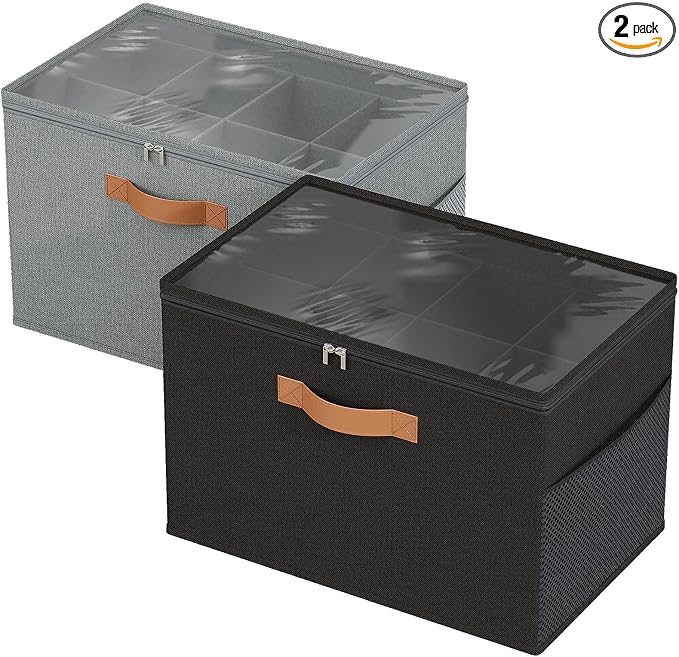 2 Pack Shoe Organizer for Closet, Foldable Shoe Storage Organizer by IMAXTOP
