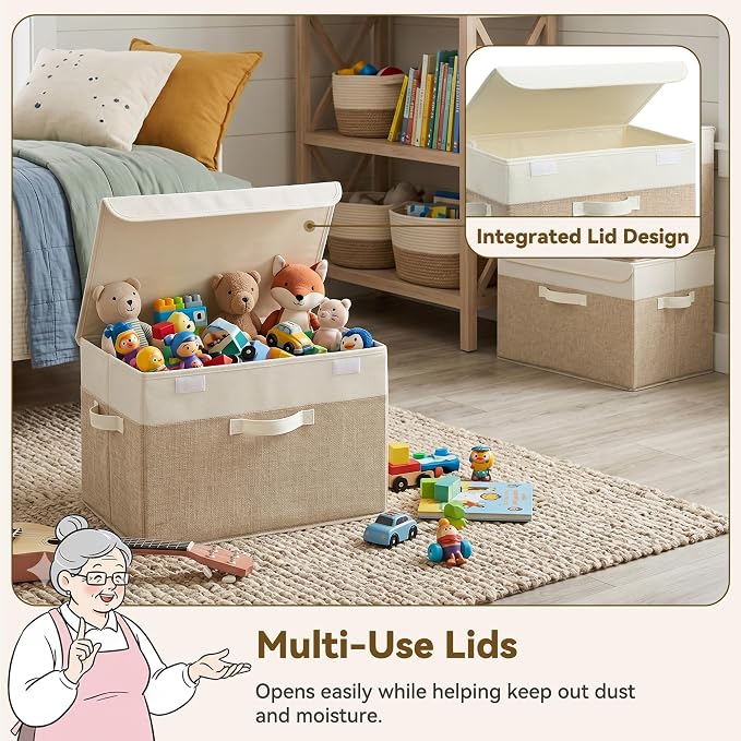 GRANNY SAYS Storage Boxes with Lids, Decorative Storage Bins, Shelf Baskets - Image 3
