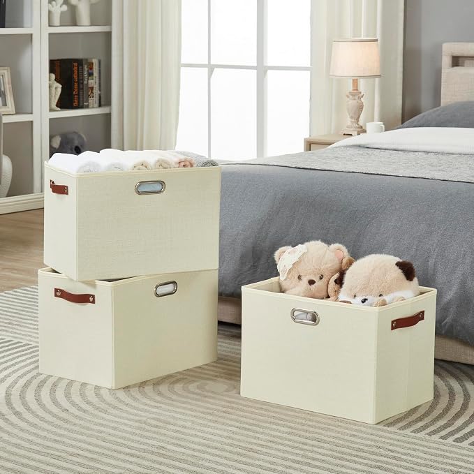 3-Pack Foldable Fabric Storage Bins - Image 7