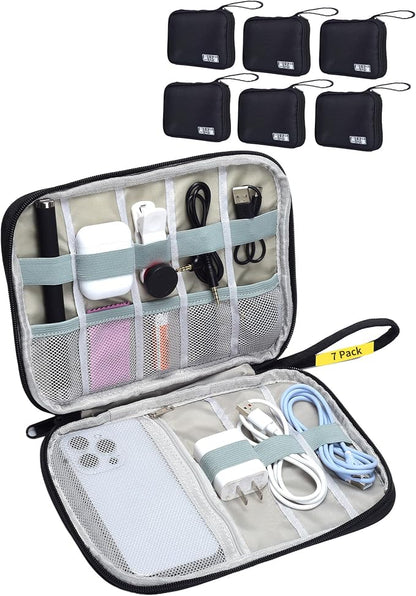 Travel Cable Organizer Pouch Electronic Accessories Carry Case | 7 Pack by Unknown