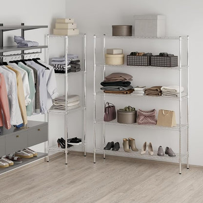 14" Deep x 54" Wide x 74" Height Wire Shelving Kit | 5-Tier | NSF Commercial - Image 7