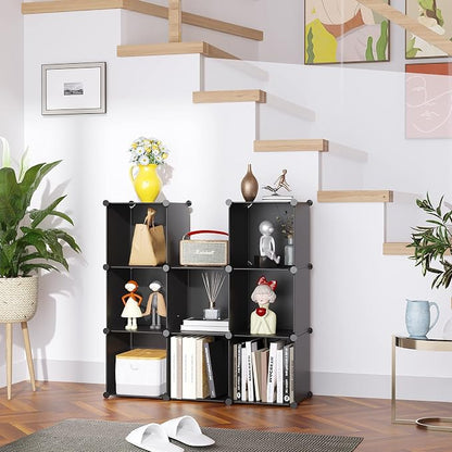 C&AHOME Cube Storage, 9-Cube Bookshelf, Plastic Closet Cabinet Organizer - Image 5