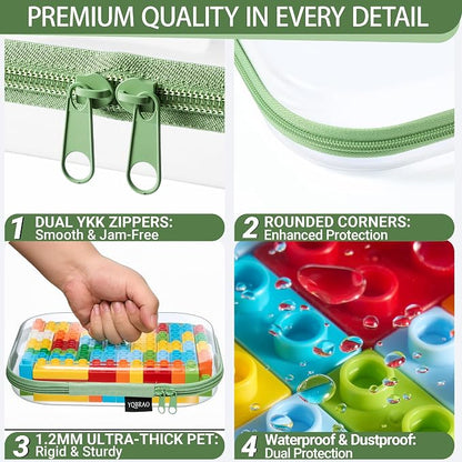 YQBRAO 4-Pack Clear Diaper Bag Organizer Pouches, 1.2mm Ultra-Thick PET Travel - Image 5