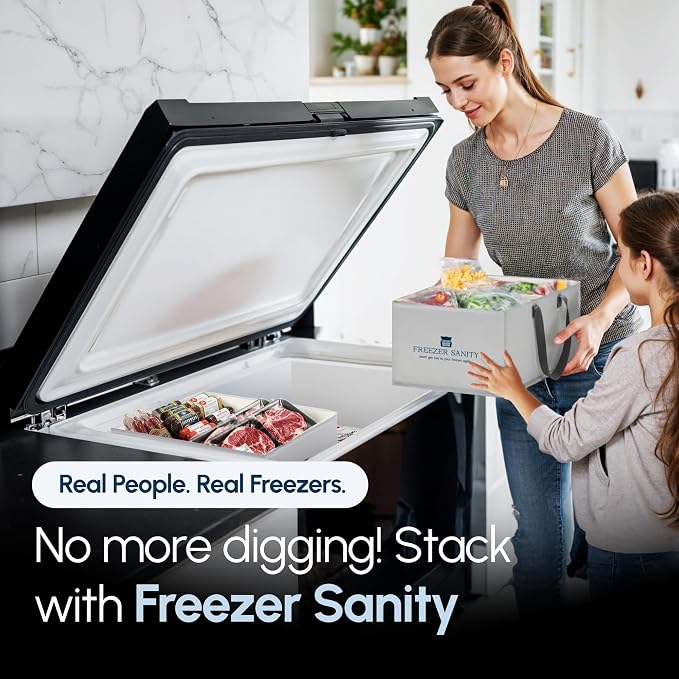 The Original Chest Freezer Organizer Bins, Stackable Storage Organizers - Image 7