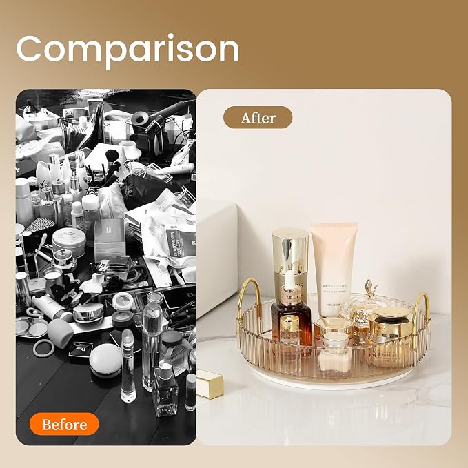 360 Rotating Makeup Organizer for Vanity, Skincare Perfume Organizers and - Image 3
