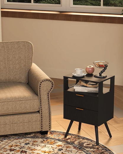 Black Nightstand, Modern Bedside Table - Image 6