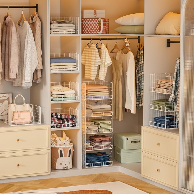 Yociyoga 5-Tier Stackable Closet Organizers and Storage Basket - Image 8