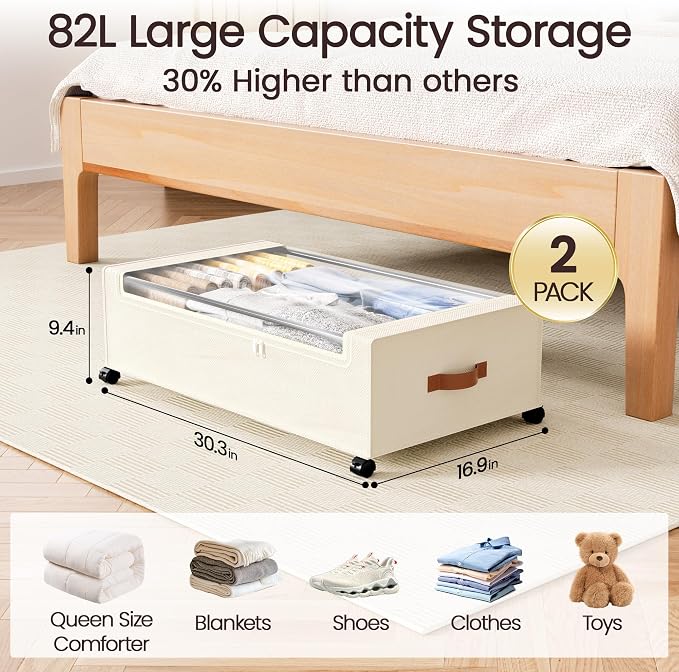 Yecaye 82 L Under Bed Storage - Image 2