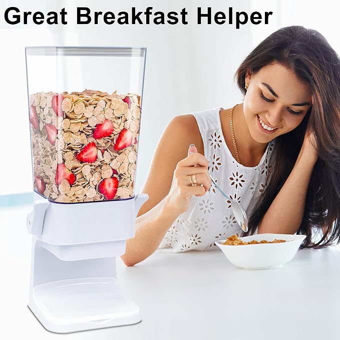 Cereal Dispenser Countertop 2Pc, Cereal Containers Storage, 5L Organization and - Image 2