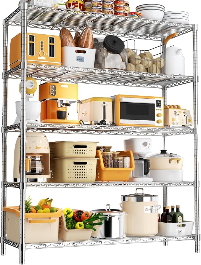 45" W x 20" D x 72" H Heavy Duty Wire Shelving Unit, 5-Tier Utility Storage by Unknown