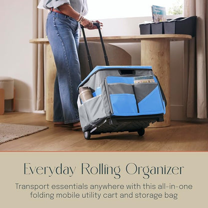 Mobile Utility Cart with Storage Organizer Bag, Rolling Cart - Image 3