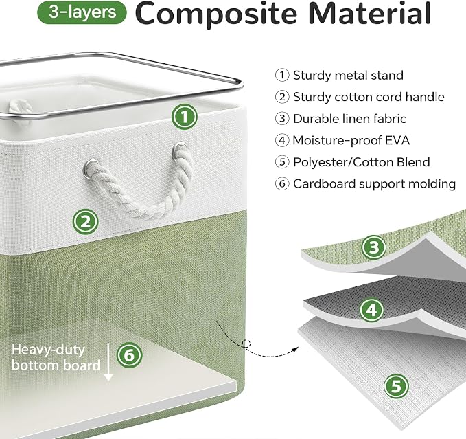 12x12 Inch Foldable Fabric Cube Storage Bins - Image 4