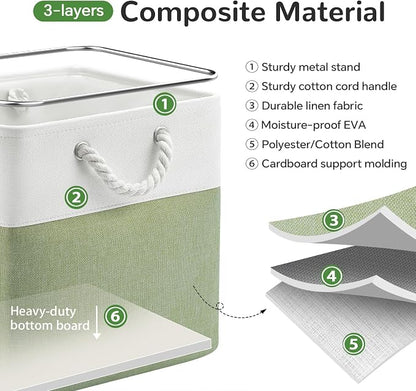 12x12 Inch Foldable Fabric Cube Storage Bins - Image 4