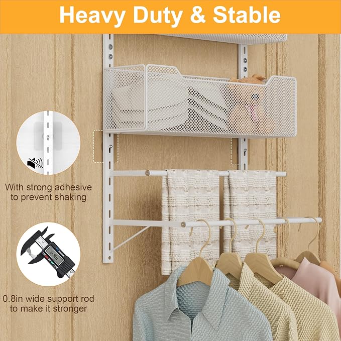 VyGrow Over The Door Clothes Hanging Rod - Image 6