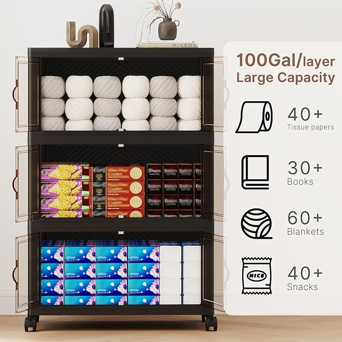 452QT Extra Large Stackable Storage Bins - Image 3
