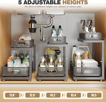 2-Pack Under Sink Storage Organizer - Image 9