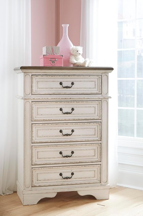 Signature Design by Ashley Realyn Vintage 5 Drawer Chest - Image 2