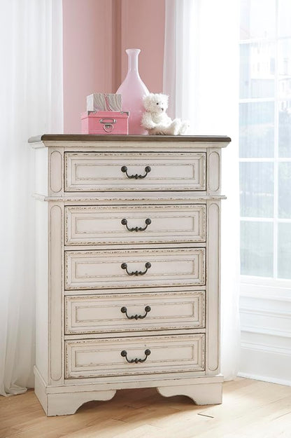 Signature Design by Ashley Realyn Vintage 5 Drawer Chest - Image 2