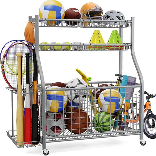 Garage Sports Equipment Organizer, Ball Storage by Unknown
