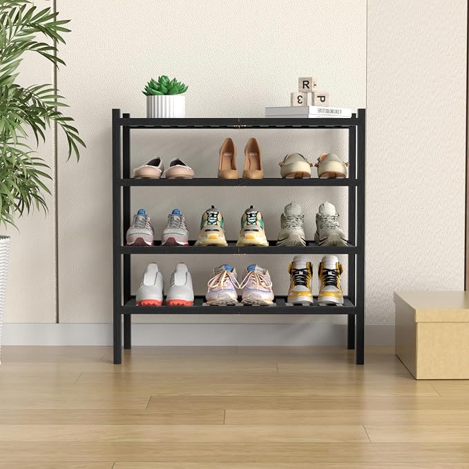 ROMGUAR CRAFT 4 Tier Bamboo Shoe Rack - Image 2
