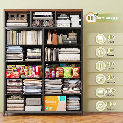 EnHomee 52.2" H Tall Dresser for Bedroom, Vertical Storage Tower, Anti-Tip | - Image 4
