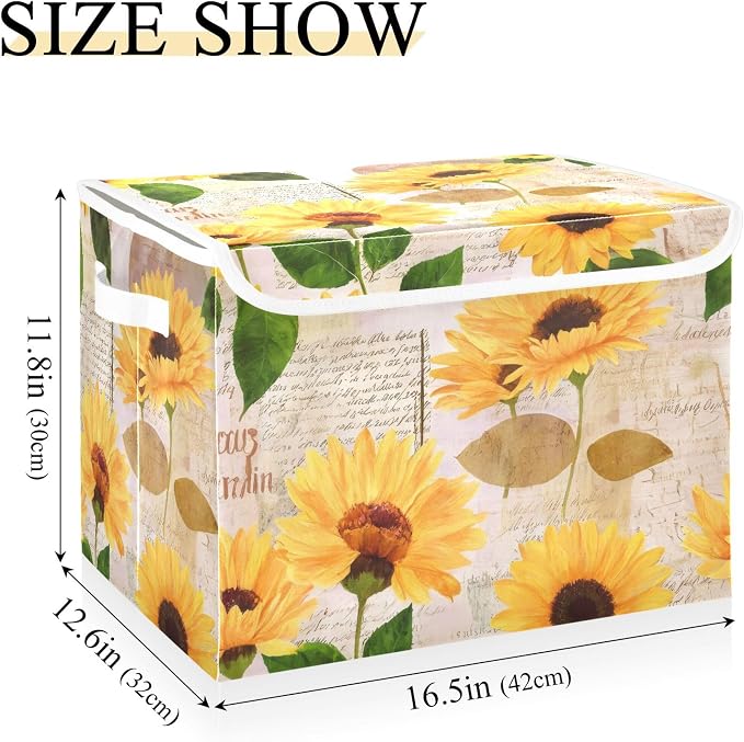 Yellow Sunflower Storage Bins - Image 3