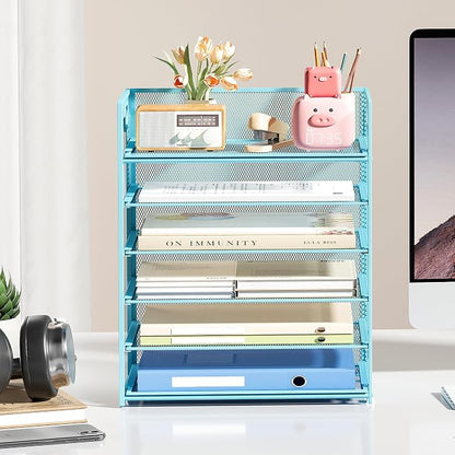 Subekyu 6 Tier Office File Paper Desk Tray Organizer - Image 3