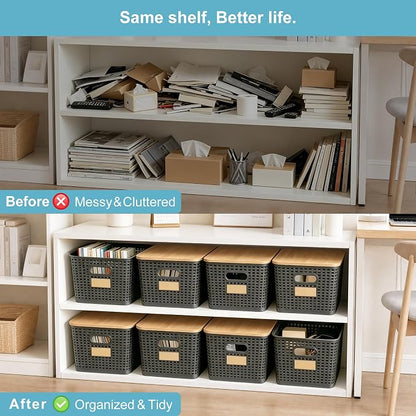 Bagnizer 2 Pack Tall Plastic Storage Bins - Image 7