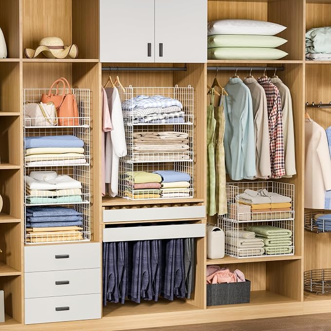 Yociyoga 6-Tier Stackable Closet Organizers and Storage Shelves, Closet Shelf - Image 9