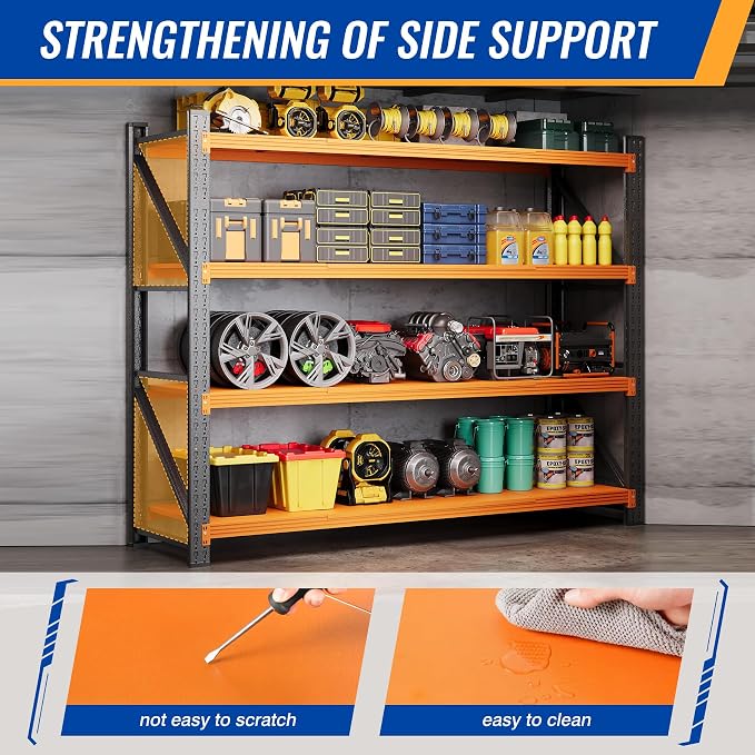 BYNSOE 78.8" W Storage Shelves 7000lbs Garage Metal Shelving Heavy Duty Garage - Image 7