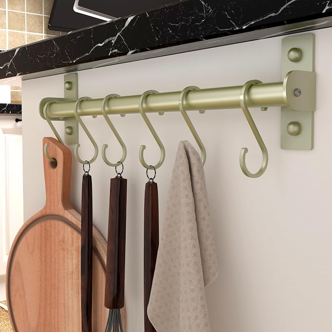 Dseap Kitchen Utensil Holder Hanger, Pot and Pan Rack Wall Mounted, Kitchen Rail - Image 3