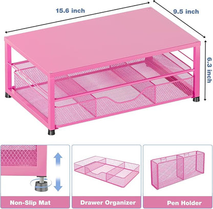 OPNICE Desk Organizer and Accessories, 2-Tier Computer Monitor Stand - Image 2