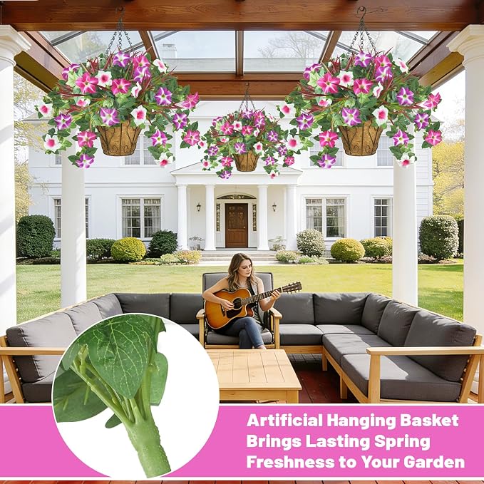 Artificial Flowers Hanging Baskets - Image 7