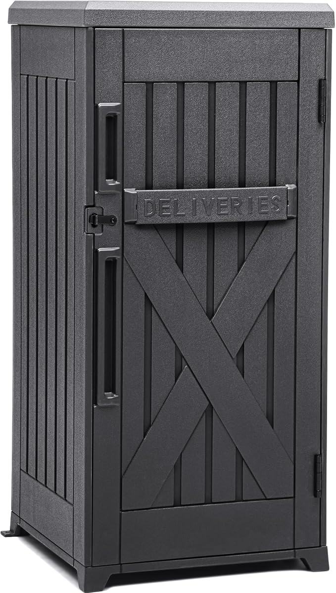 YITAHOME 60 Gallon Large Package Delivery and Storage Box, Double-Wall Resin by YITAHOME
