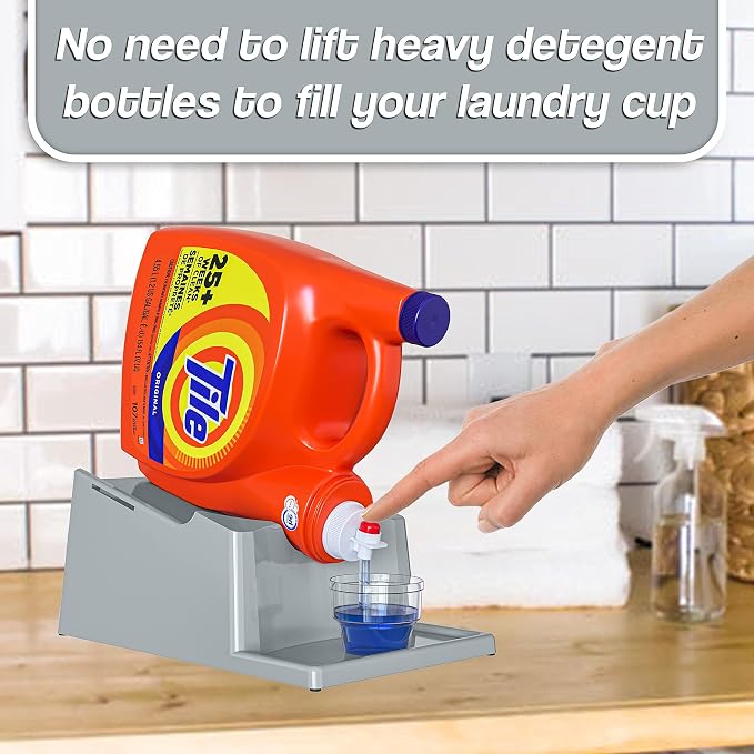 TidyFriend No-Spill Liquid Laundry Detergent Dispenser Holder, Laundry Soap - Image 3