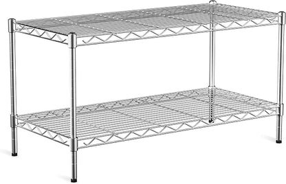 2-Tier Heavy Duty Metal Shelving Unit, Wire Shelf Rack by Vanzbon