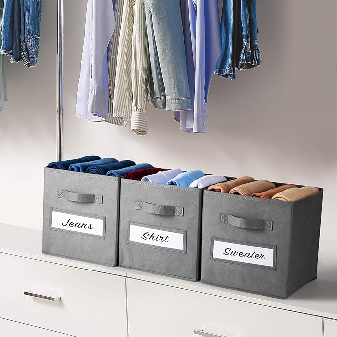 11 Inch Storage Cube, Storage bin Foldable Fabric Cube Storage Bins - Image 6
