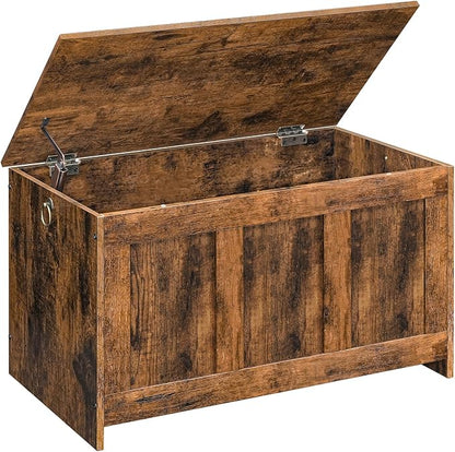 HOOBRO Storage Bench, 29.5" Retro Wooden Storage Chest, Wooden Storage Trunk by HOOBRO