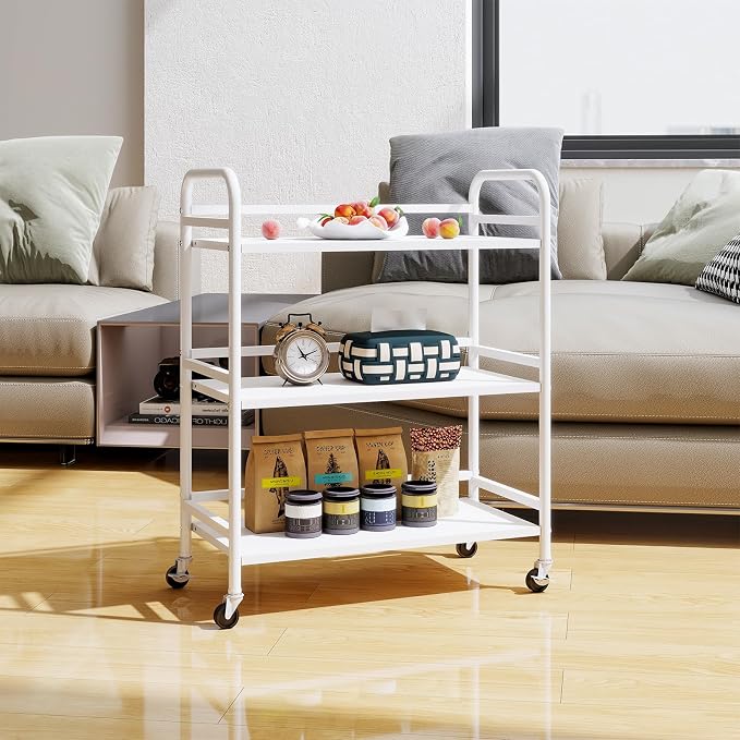 HDANI 3 Tier Metal Utility Multipurpose Rolling Cart, Large Capacity Heavy Duty - Image 4