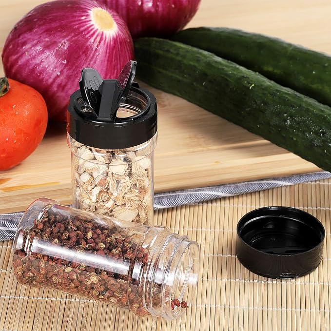 Spice Bottles, Dabacc 20Pcs 7oz Clear Plastic Container Jars - Image 6
