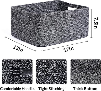 Large Storage Baskets for Shelves, Closet Organizers Bins for Clothes Blanket - Image 2