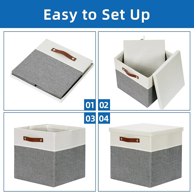 Temary Cube Storage Bins with Lids - Image 6