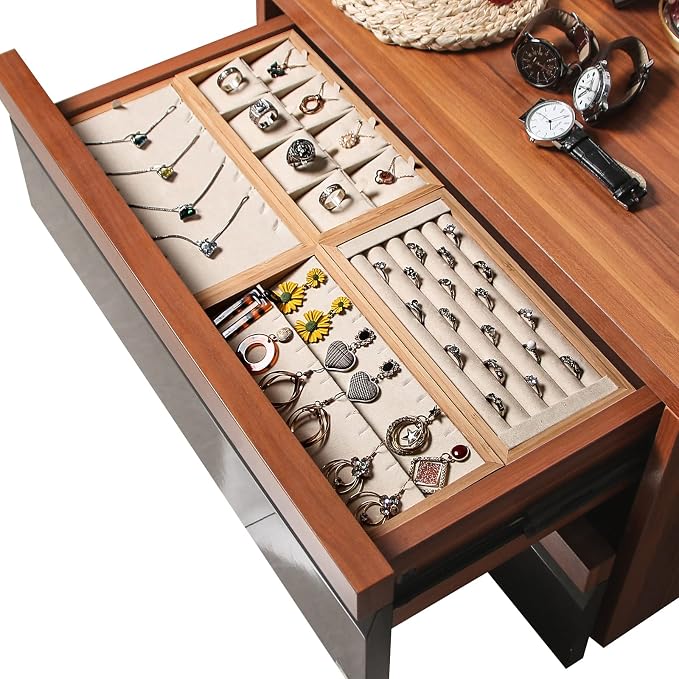 Coward Bamboo Ring Display Holder Jewelry Storage Tray Organizer Ring Stand - Image 5
