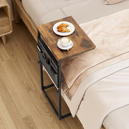 Vagusicc C Shaped End Table, Adjustable Height Small Couch Side Table - Image 2