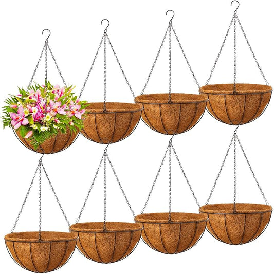 Rtteri 8 Pcs 8 Inch Hanging Baskets by Rtteri