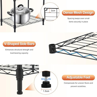 Whitmor 3 Tier Storage Shelves, Heavy Duty Metal Shelving, 400 lbs Capacity per - Image 3