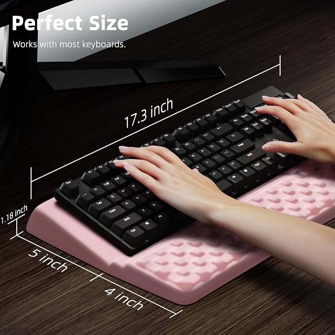 Ospelelf Keyboard Wrist Rest Pad, Comfy Ergonomic Keyboard Stand Riser Holder - Image 6
