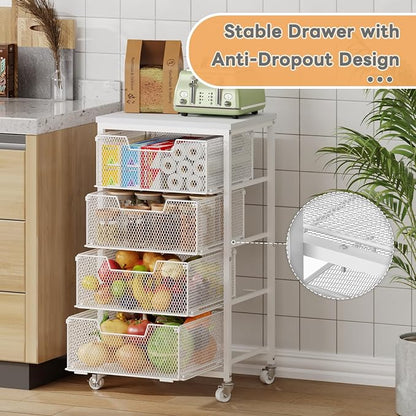 4-Tier Kitchen Storage Cart - Image 3