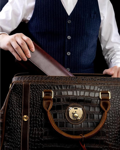 MR.OKAY 2 Watch Travel Case- Classic Leather Watch Case - Image 2